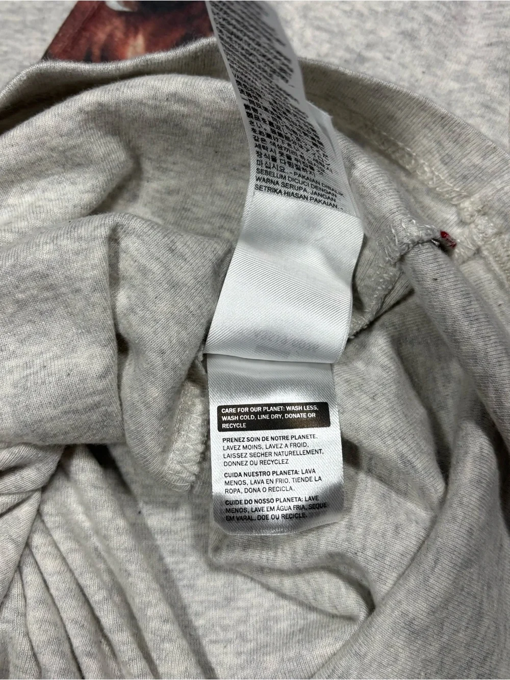 Levi's Woman’s Ringer Rickie Saddle Up Heather Gray Size Small Graphic T-Shirt